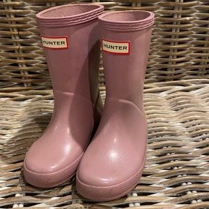 Purple sparkle hunter boots